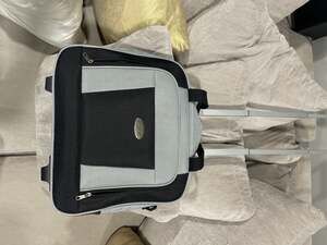 Bella Russo Gray and Black Rolling Briefcase Travel Carry-On Bag